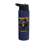 Don't Like My Driving Stay Off The Sidewalk Cringe Skeleton Stainless Steel Insulated Water Bottle