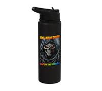 Don't Like My Driving Stay Off The Sidewalk Cringe Skeleton Stainless Steel Insulated Water Bottle