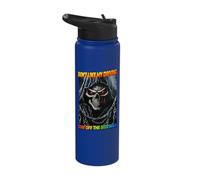 Don't Like My Driving Stay Off The Sidewalk Cringe Skeleton Stainless Steel Insulated Water Bottle
