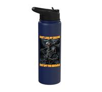 Don't Like My Driving Stay Off The Sidewalk Cringe Skeleton Stainless Steel Insulated Water Bottle