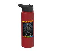 Don't Like My Driving Stay Off The Sidewalk Cringe Skeleton Stainless Steel Insulated Water Bottle