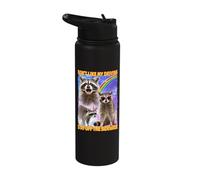 Don't Like My Driving Stay Off The Sidewalk Raccoon Stainless Steel Insulated Water Bottle