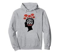 Don't Like You Voices In My Head Mental Health Art Pullover Hoodie, Adult Unisex, Heather Grey, XL