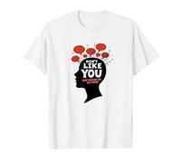 Don't Like You Voices in My Head Mental Health Art T-Shirt, Men, White, L