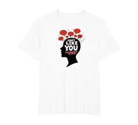 Don't Like You Voices in My Head Mental Health Art T-Shirt, Men's Big and Tall, White, 2X Tall