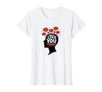 Don't Like You Voices in My Head Mental Health Art T-Shirt, Women, White, L