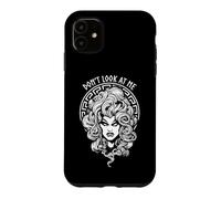 Don't Look At Me Funny Feminist Halloween Goth Medusa Witch Case for iPhone 11