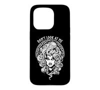 Don't Look At Me Funny Feminist Halloween Goth Medusa Witch Case for iPhone 15 Pro
