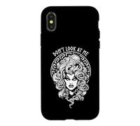 Don't Look At Me Funny Feminist Halloween Goth Medusa Witch Case for iPhone X/XS