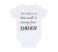Don't look at me that smell is coming from daddy, funny quote [BBY7] baby grow vest