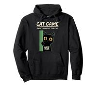 Don't Look at the Cat Game Funny Meme Cats Lover Humor Pullover Hoodie