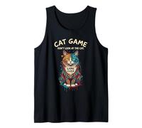 Don't Look at the Cat Game Funny Meme Cats Lover Humor Tank Top