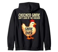 Don't Look At The Chicken Game Over Funny Meme Joke 2025 Zip Hoodie