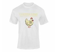 Don't Look at The Chicken T Shirt - Funny Chicken Game Tee for Adults, Chicken Gifts, Chicken Lovers Joke Shirt, Humorous Top - White Medium