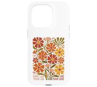 Don't Love Your Job Meme Boho Retro 70s Floral Case for iPhone 15 Pro