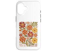 Don't Love Your Job Meme Boho Retro 70s Floral Case for iPhone 16