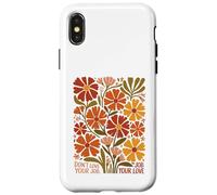 Don't Love Your Job Meme Boho Retro 70s Floral Case for iPhone X/XS