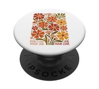 Don't Love Your Job Meme Boho Retro 70s Floral PopSockets Adhesive PopGrip