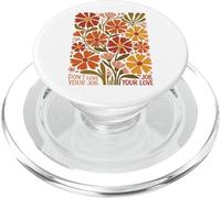 Don't Love Your Job Meme Boho Retro 70s Floral PopSockets PopGrip for MagSafe
