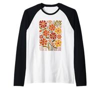 Don't Love Your Job Meme Boho Retro 70s Floral Raglan Baseball Tee