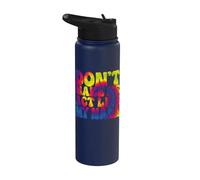 Don't Make Me Act Like My Nana Funny Tie Dye Stainless Steel Insulated Water Bottle
