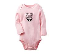 DON'T MAKE ME CALL MY GRANDMA Funny Rompers, Newborn Baby Bodysuits, Infant Jumpsuits, Kids Long Sleeves One-Piece Outfits