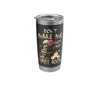 Don't Make Me Get My Spell Book Skull Rose Stainless Steel Insulated Tumbler