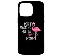 Don't Make Me Put My Foot Down - Funny Pink Flamingo Case for iPhone 14 Pro Max