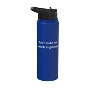 Don't Make Me Switch to German Funny Germany Humor Stainless Steel Insulated Water Bottle