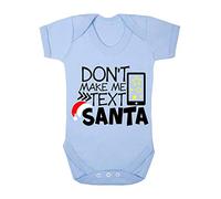 Don't Make me Text Santa Baby Grow Vest, 0-3 Months, Pastel Blue