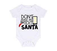 Don't Make me Text Santa Baby Grow Vest, 3-6 Months, White