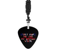 Don't Make Me Use My British Voice Fashion Guitar Picks Necklace Music Jewellery Personalized Pendant