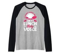 Don't Make Me Use My Lunch Lady Voice Raglan Baseball Tee