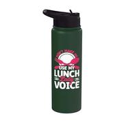 Don't Make Me Use My Lunch Lady Voice Stainless Steel Insulated Water Bottle