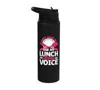 Don't Make Me Use My Lunch Lady Voice Stainless Steel Insulated Water Bottle