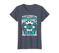 Don't Make Me Use My Maintenance Man Voice Maintenance Man T-Shirt, Women, Heather Blue, X-Small