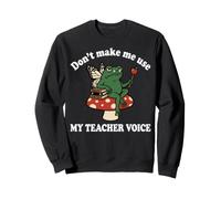 Dont Make Me Use My Teacher Voice Grumpy Frog Sweatshirt