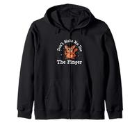 Don't Make Me Use The Finger Funny Aye Aye Aye-Aye Whisperer Zip Hoodie