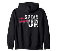 Don't Man Up - Speak Up | Bold Statement Design Zip Hoodie