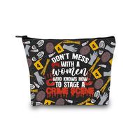 Don't Mess with a Woman Who Knows How to Stage a Crime True Crime Makeup Bag Murder Show Lover Gift Cosmetic Bag (Crime Scene 3UK)