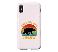 Don't Mess with Mama Bear Retro Mom Mother's Day Mommy Bear Case for iPhone X/XS