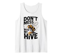 Don't Mess with My Hive Bee Honeycomb Beekeeper Apiarist Tank Top