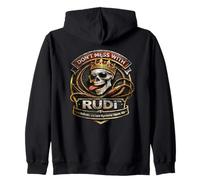 Dont Mess With RUDI Undefeated Since DOA Vintage Distressed Zip Hoodie