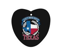 Don't Mess With Texas 1 PCS Car Air Freshener Hanging Aromatherapy Tablets Automotive Ornament for Auto Room Bathroom Bedside Love form