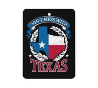Don't Mess With Texas 1 PCS Car Air Freshener Hanging Aromatherapy Tablets Automotive Ornament for Auto Room Bathroom Bedside Square