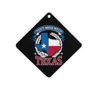 Don't Mess With Texas 1 PCS Car Air Freshener Hanging Aromatherapy Tablets Automotive Ornament for Auto Room Bathroom Bedside Rhombus