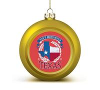 Don't Mess With Texas Christmas Balls for Tree Decoration PC Baubles Hanging Ornaments Festive Decor 4PCS