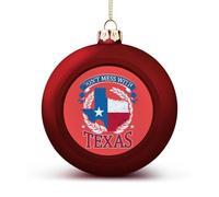 Don't Mess With Texas Christmas Balls for Tree Decoration PC Baubles Hanging Ornaments Festive Decor 2PCS