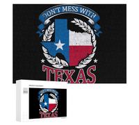 Don't Mess With Texas Wooden Jigsaw Puzzles for Adults Brain-Teasing Game Idea Puzzle Gift 300 PCS