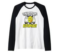 Don't Mind Me, I'm In Autophagy Funny Intermittent Fasting Raglan Baseball Tee